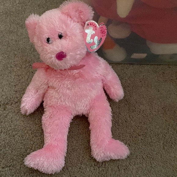 Ty Toys Ty Beanie Babies Pinkys Baby Dazzler Teddy Bear Rare